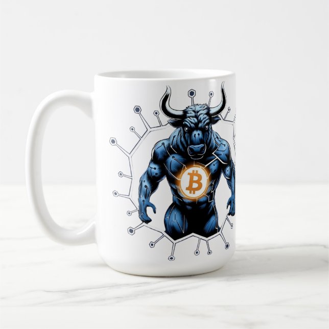 Bullrun crypto bull bitcoin coffee mug (Left)