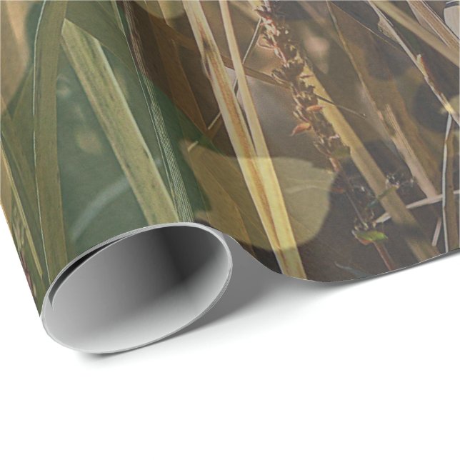 Bullrush Camouflage Camo Hunting Fishing Patterned Wrapping Paper (Roll Corner)
