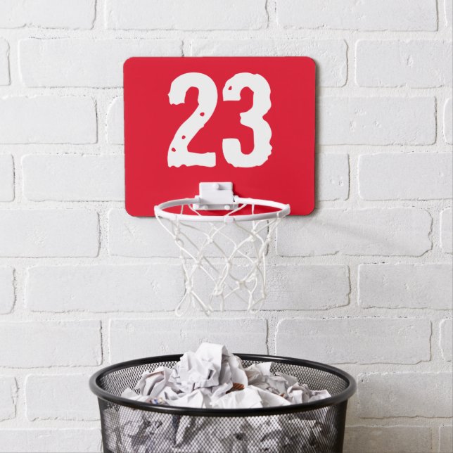 Bulls 23 Jersey Mini Basketball Hoop (In Situ)