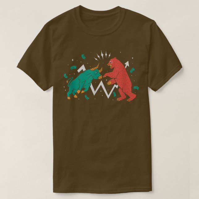Bulls Bears Stock Market  T-Shirt (Design Front)