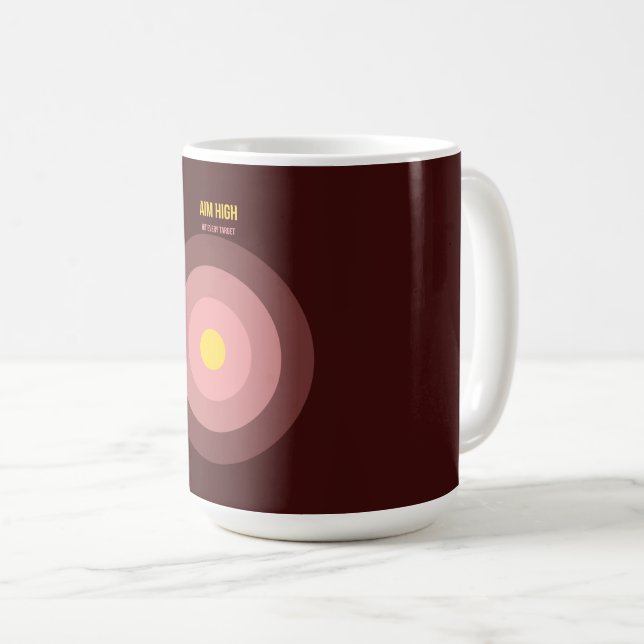 Bulls Eye — 90s Maximalist Coffee Mug | Retro (Front Right)