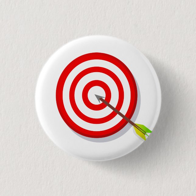 Bull's Eye Dart Board   Button (Front)