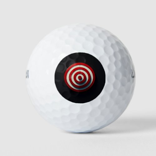 Bulls eye  golf balls