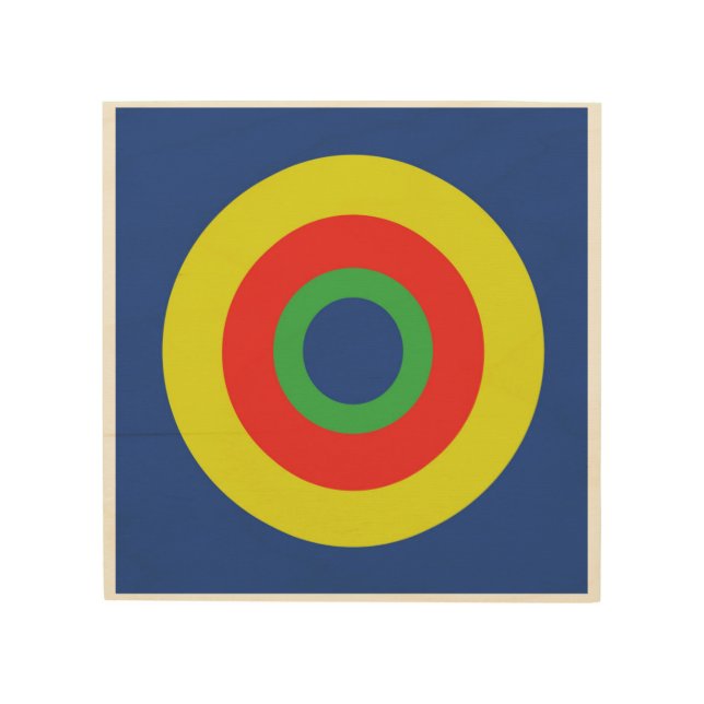 Bull's Eye Wood Wall Art (Front)