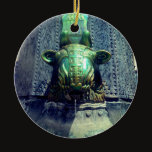 bull&#39;s head fountain   ceramic ornament