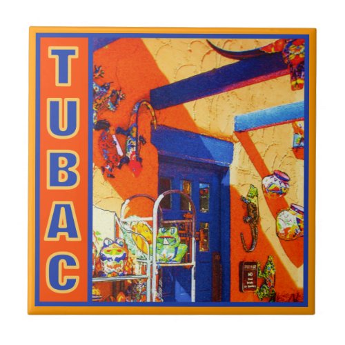 Bulls Head Tubac Ceramic Tile