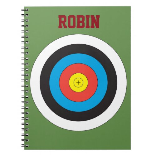 Bullseye Archery Personalized Notebook