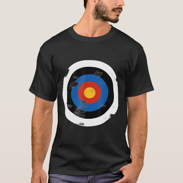 Bullseye Archery Target Bow Arrow Dart Body Target T-Shirt (Front)