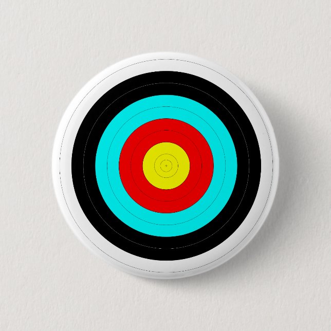 Bullseye Archery Target Button (Front)
