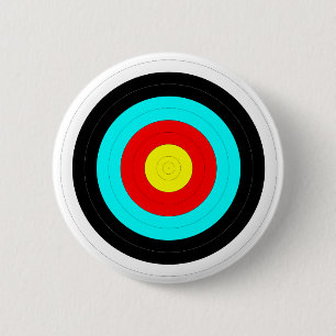 Bullseye Archery Target Button