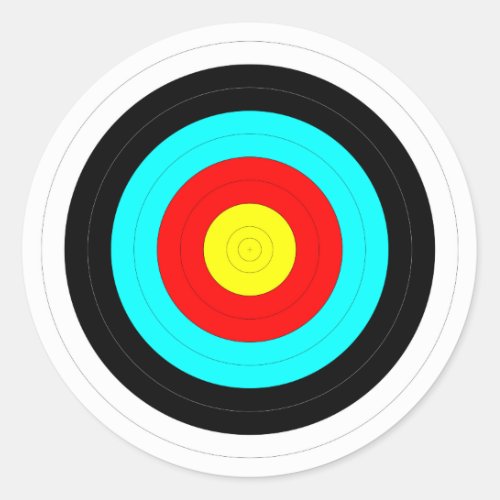 Bullseye Archery Target Classic Round Sticker