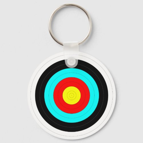 Bullseye Archery Target Keychain