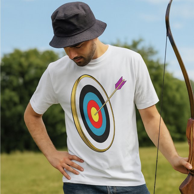 Bullseye Archery Target with Arrow Hitting Center  T-Shirt (Creator Uploaded)