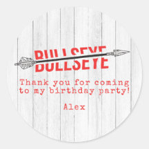 Bullseye Bow Arrow Archery Sport Birthday Thanks