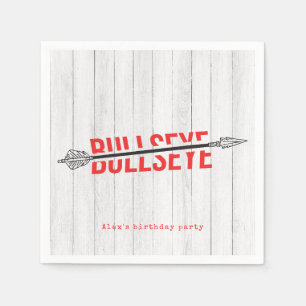 Bullseye Bow & Arrow Archery Tween Birthday Party Napkins