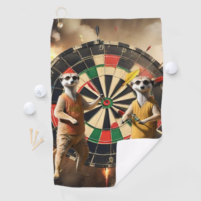 Bullseye Burrow: Meerkat Dart League, Golf Towel (InSitu)