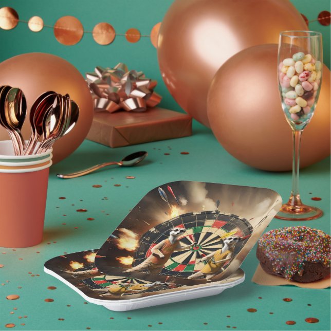 Bullseye Burrow: Meerkat Dart League, Paper Plates (Multi)