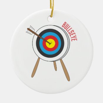 Bullseye Ceramic Ornament by Windmilldesigns at Zazzle
