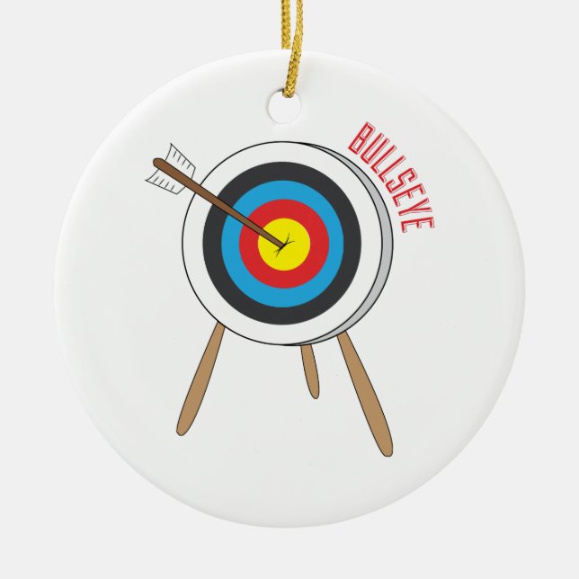 Bullseye Ceramic Ornament (Front)