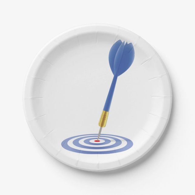 Bullseye Dart Paper Plates (Front)