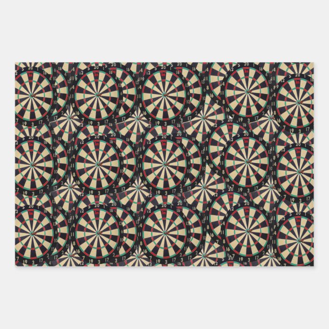 Bullseye Dartboards' Layered, Wrapping Paper Sheets (Front)