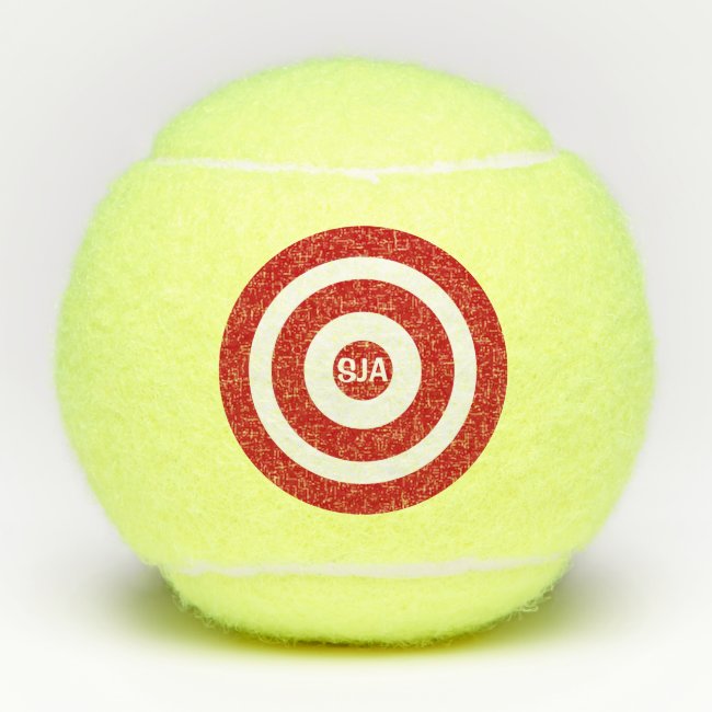 Bullseye Design Tennis Ball