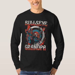 Bullseye Grandpa Bowman Bow Arrows Archery Grandd T-Shirt