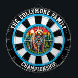 Bullseye Grizzly in Forest Art Dart Board<br><div class="desc">A majestic grizzly bear in the forest,  surrounded by a bold circular target.</div>