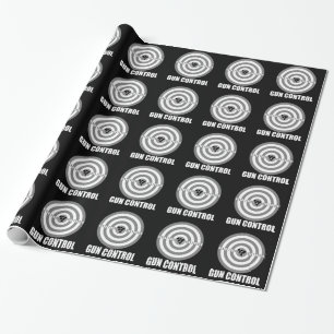 bullseye gun control wrapping paper