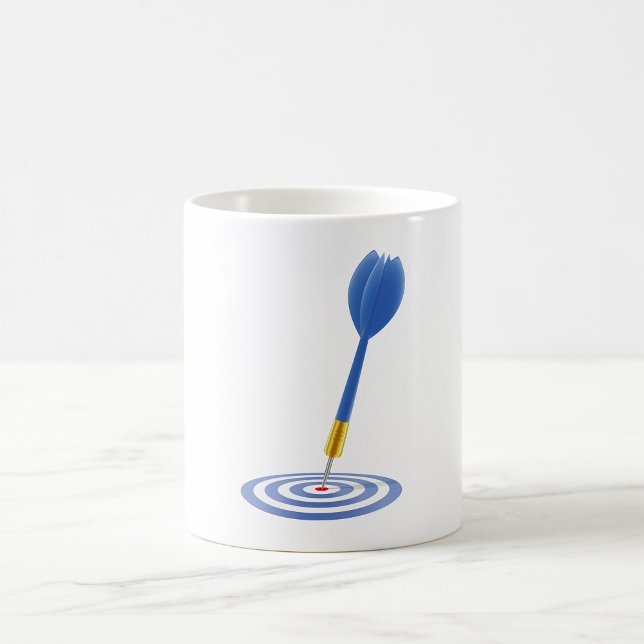 Bullseye Hit Blue Dart on Target Coffee Mug (Creator Uploaded)