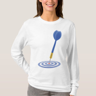 Bullseye Hit Blue Dart on Target T-Shirt