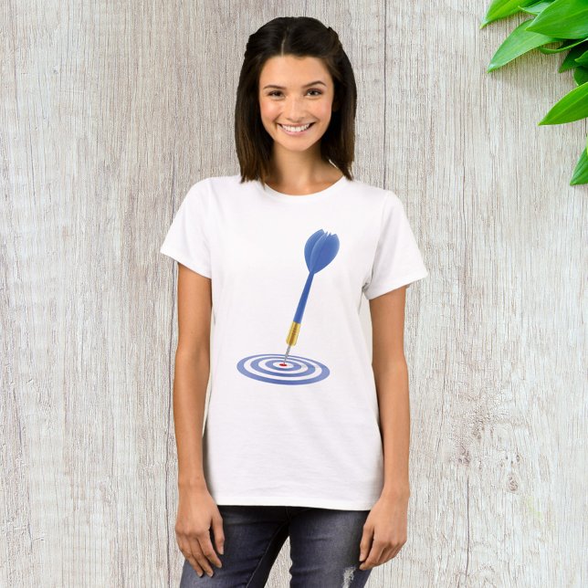 Bullseye Hit Blue Dart on Target T-Shirt (Creator Uploaded)