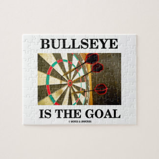 Bullseye Is The Goal (Three Darts On Dartboard) Jigsaw Puzzle