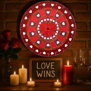 Bullseye of the Heart Dart Board