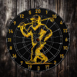 Bullseye or Bust: Bigfoot Style Dart Board<br><div class="desc">1. Introducing the ultimate conversation starter for your man cave or tourist attraction sales outlet: a striking dart board featuring a captivating gold and black image of Bigfoot. This unique design showcases the legendary creature, often referred to as Yeti or Sasquatch, in a playful yet sophisticated manner. The artwork depicts...</div>