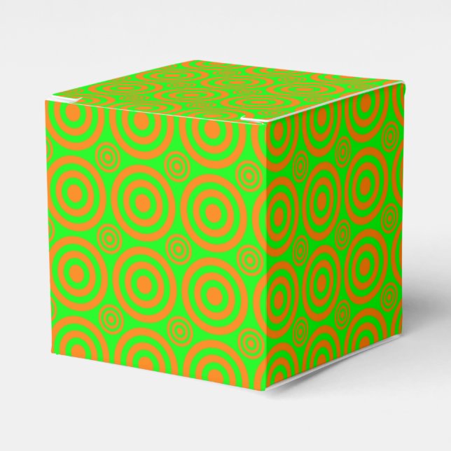 Bullseye-ORANGE-NEON-Sq FAVOR BOXES (Front Side)