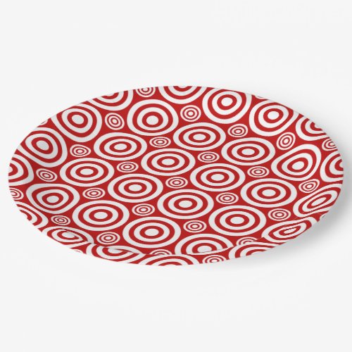 Bullseye_PAPER PLATES_Red_White Paper Plates