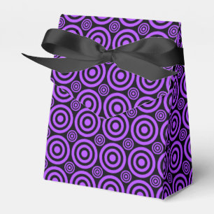 Bullseye-PURPLE-BLACK-TENT FAVOR BOXES