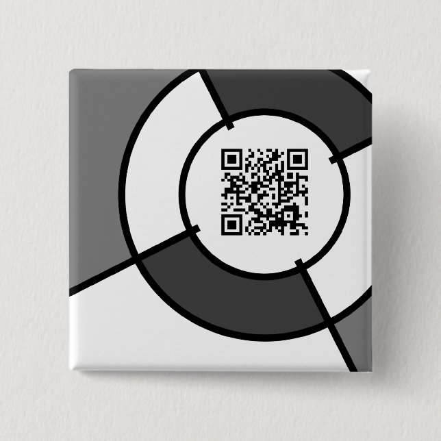 bullseye QR code Pinback Button (Front)