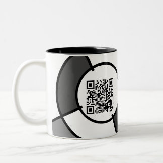bullseye QR code Two-Tone Coffee Mug