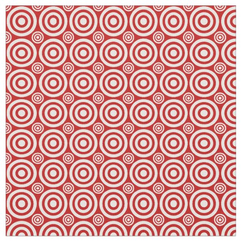 Bullseye Red and White Fabric