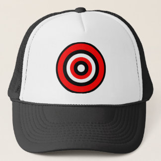 BullsEYE Red Black White Trucker Hat