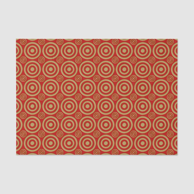 Bullseye-RED-GOLD-TISSUE WRAP PAPER (Front)
