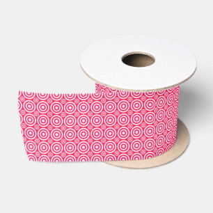 Bullseye Ribbon-Pink Satin Ribbon