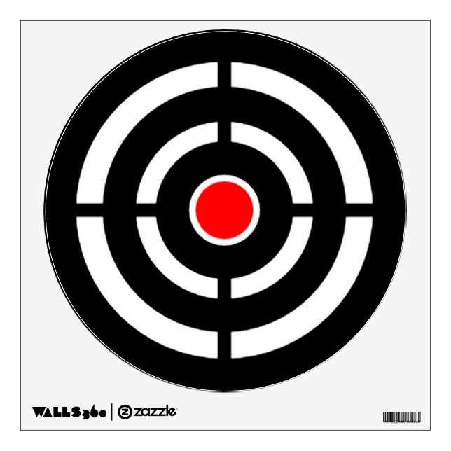 Bullseye Shooting Range Target Practice Wall Sticker (Front)
