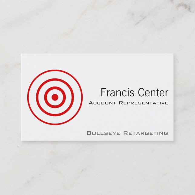 Bullseye Symbol Business Card (Front)