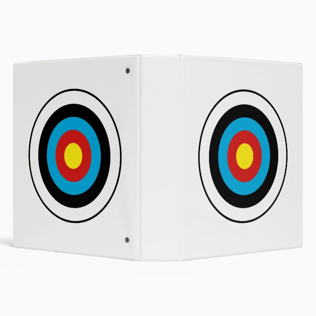 Bullseye Target Design 3 Ring Binder (Background)