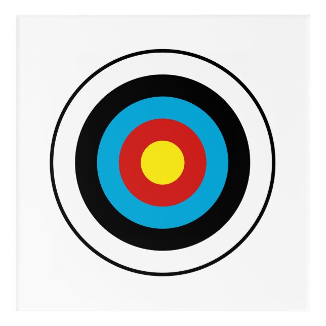 Bullseye Target Design Acrylic Print (Front)