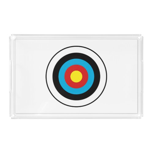 Bullseye Target Design Acrylic Tray