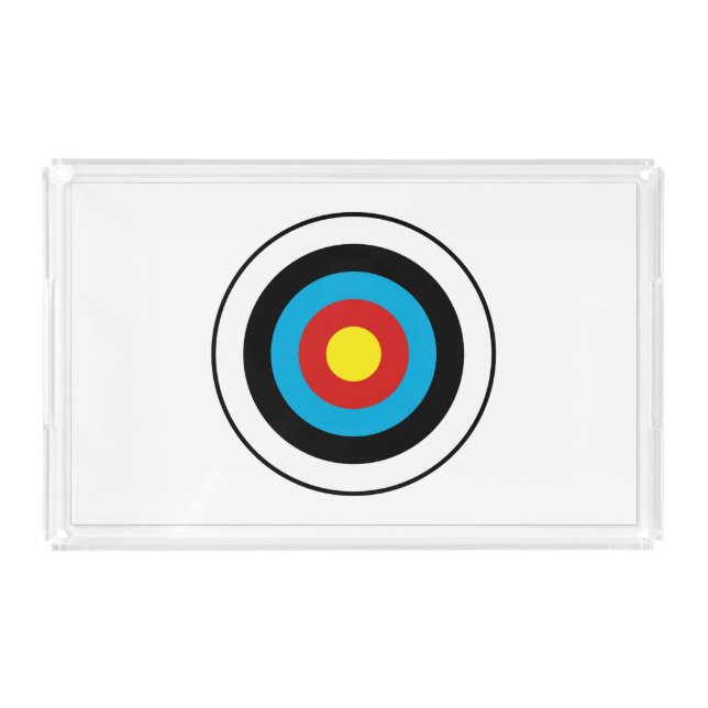 Bullseye Target Design Acrylic Tray (Front)